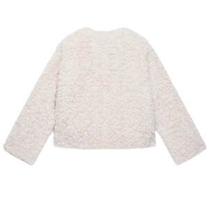 Mint Velvet Neutral Faux Fur Jacket